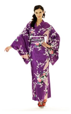 Lilla Kimono Kjole