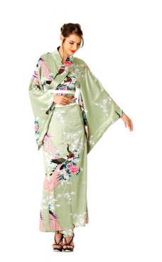 Grøn Kimono Kjole