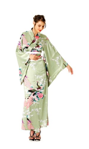 Grøn Kimono Kjole