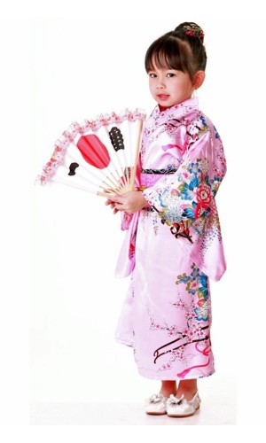 Japansk Kimono Børnekjole